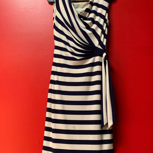 Ralph Lauren Navy & White Striped Dress, Size 6 - Picture 3 of 8